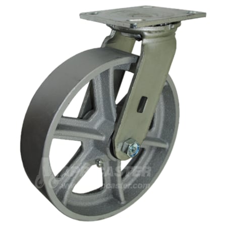 Mapp Caster 8"X2" Cast Iron Wheel Swivel Caster - 1,250 Lbs Capacity 146CIRB820S